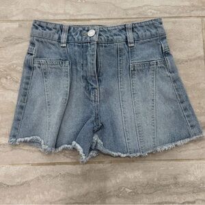 habitual girl denim flare shorts